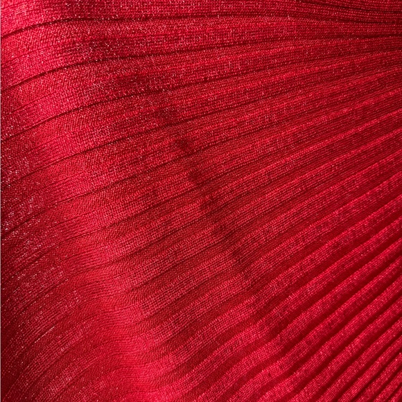 Red Asymmetric Poncho - Picture 3 of 3